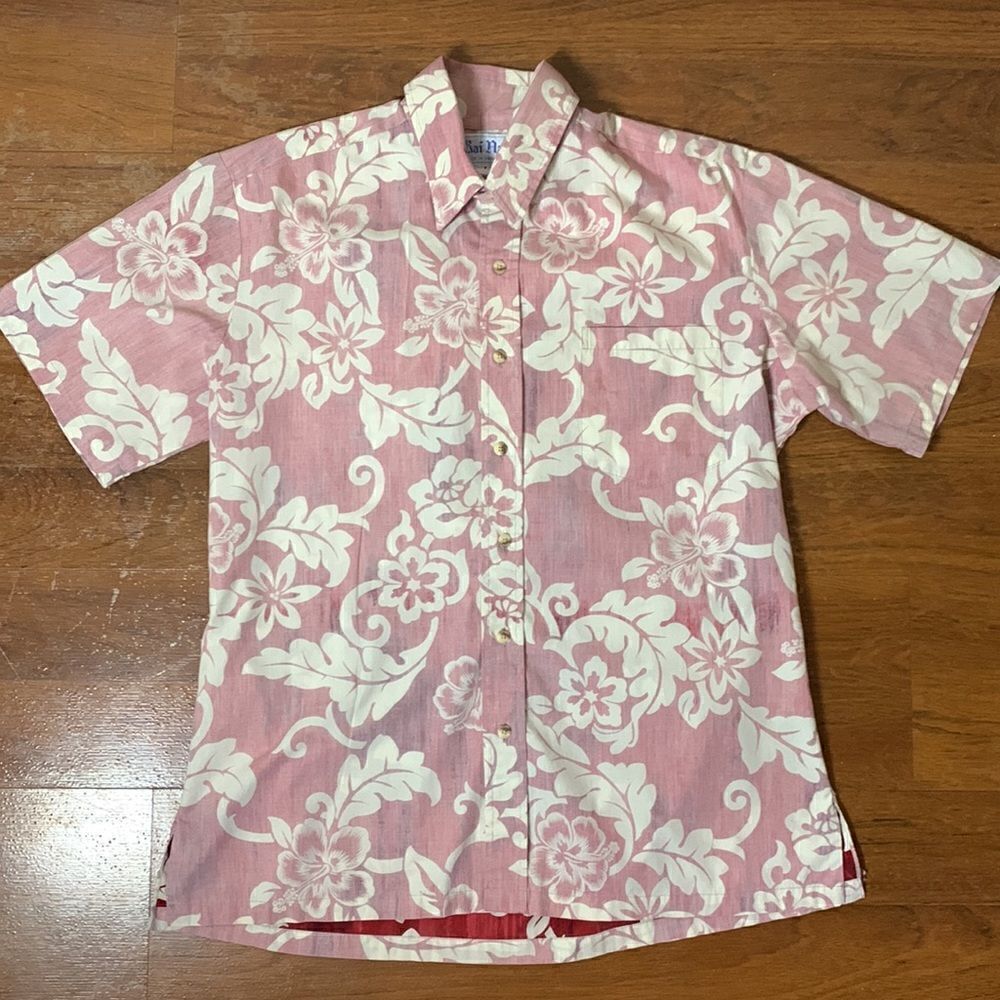 RAI NANI button down Hawaiian shirt top large L